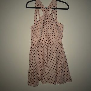 Baby Pink and black polka dot dress